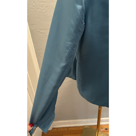 Russell Kemp Blazer SZ 10 100% Silk and Silk Lined Vintage Shoulder Pads Y2K - Picture 5 of 7